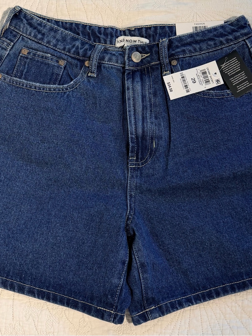 And Now This The Relaxed Short Denim Highrise Size 29 NWT